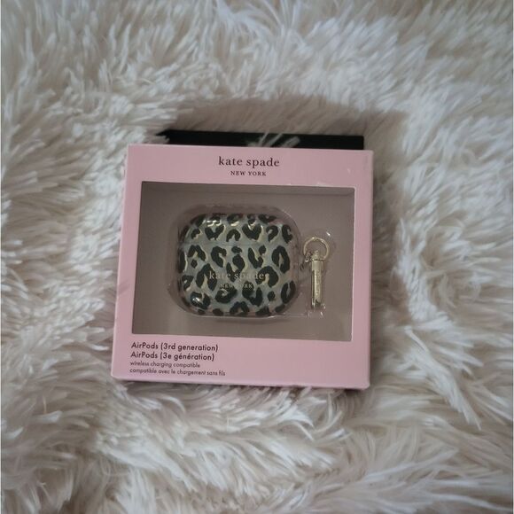 🆕🎉HP🎉KATE SPADE AIRPODS 3RD GENERATION CASE:NIB LEOPARD - Picture 5 of 6